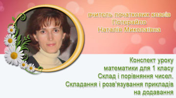 вчитель початкових класів Потерайло Наталія Миколаївна